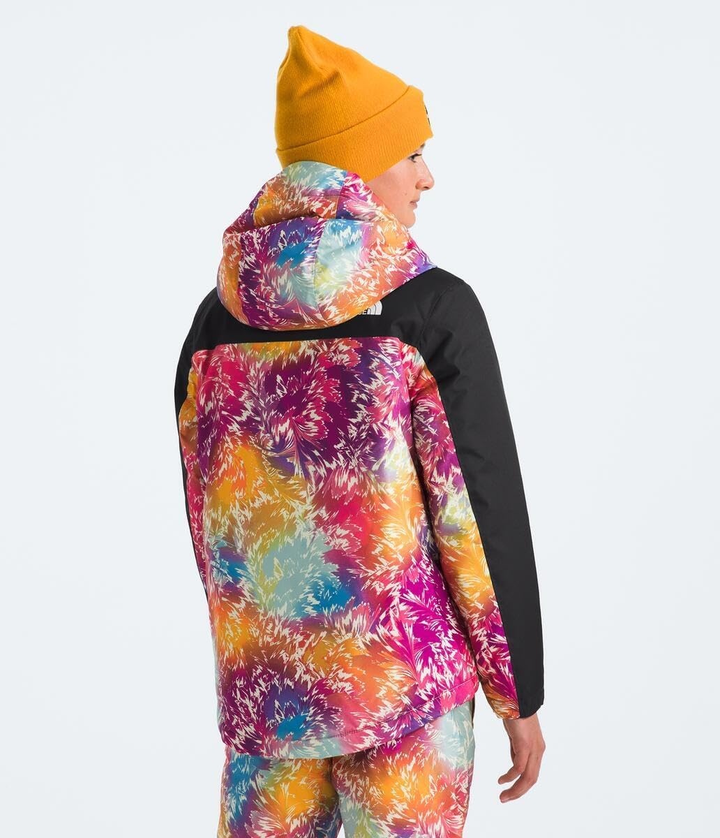 image:imageThe North Face girls Freedom Insulated Jacket Little KidBig KidRadiant Poppy Blowing Wind Print