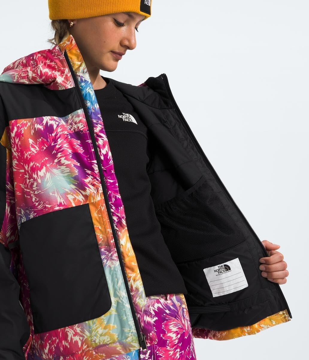 image:imageThe North Face girls Freedom Insulated Jacket Little KidBig KidRadiant Poppy Blowing Wind Print