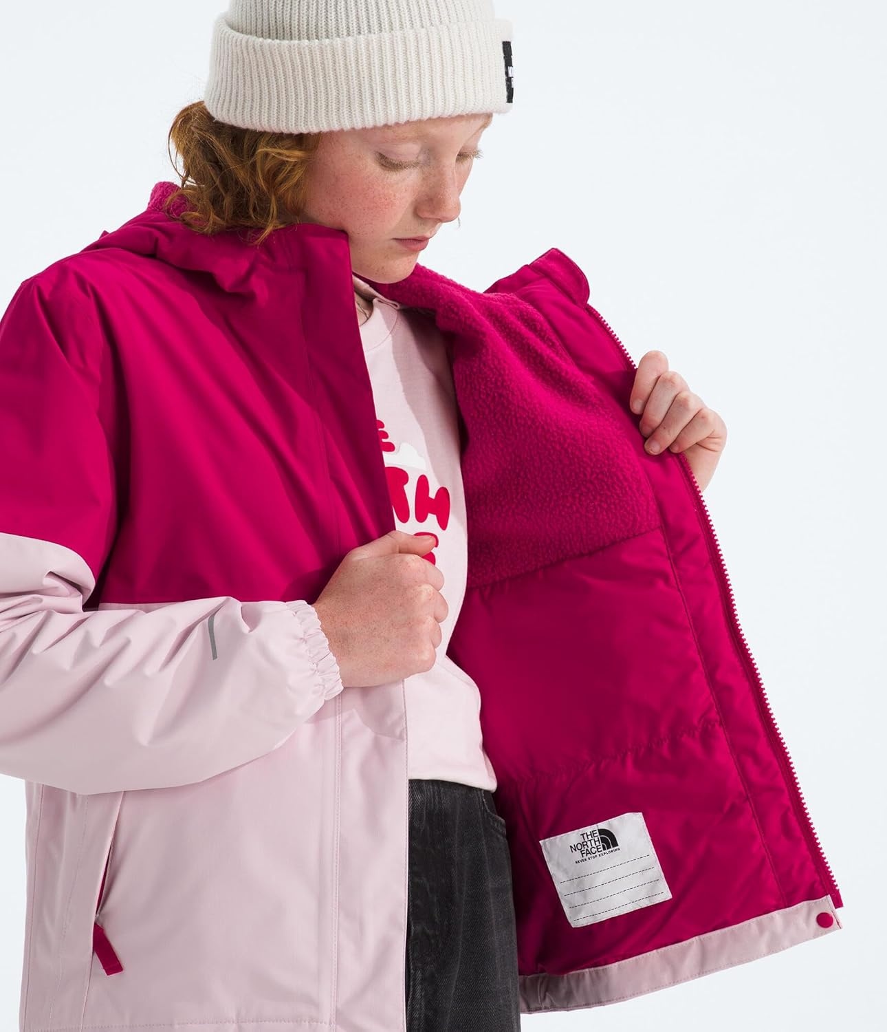 imageThe North Face girls Warm Antora Waterproof Rain JacketLali GuranPale Blossom