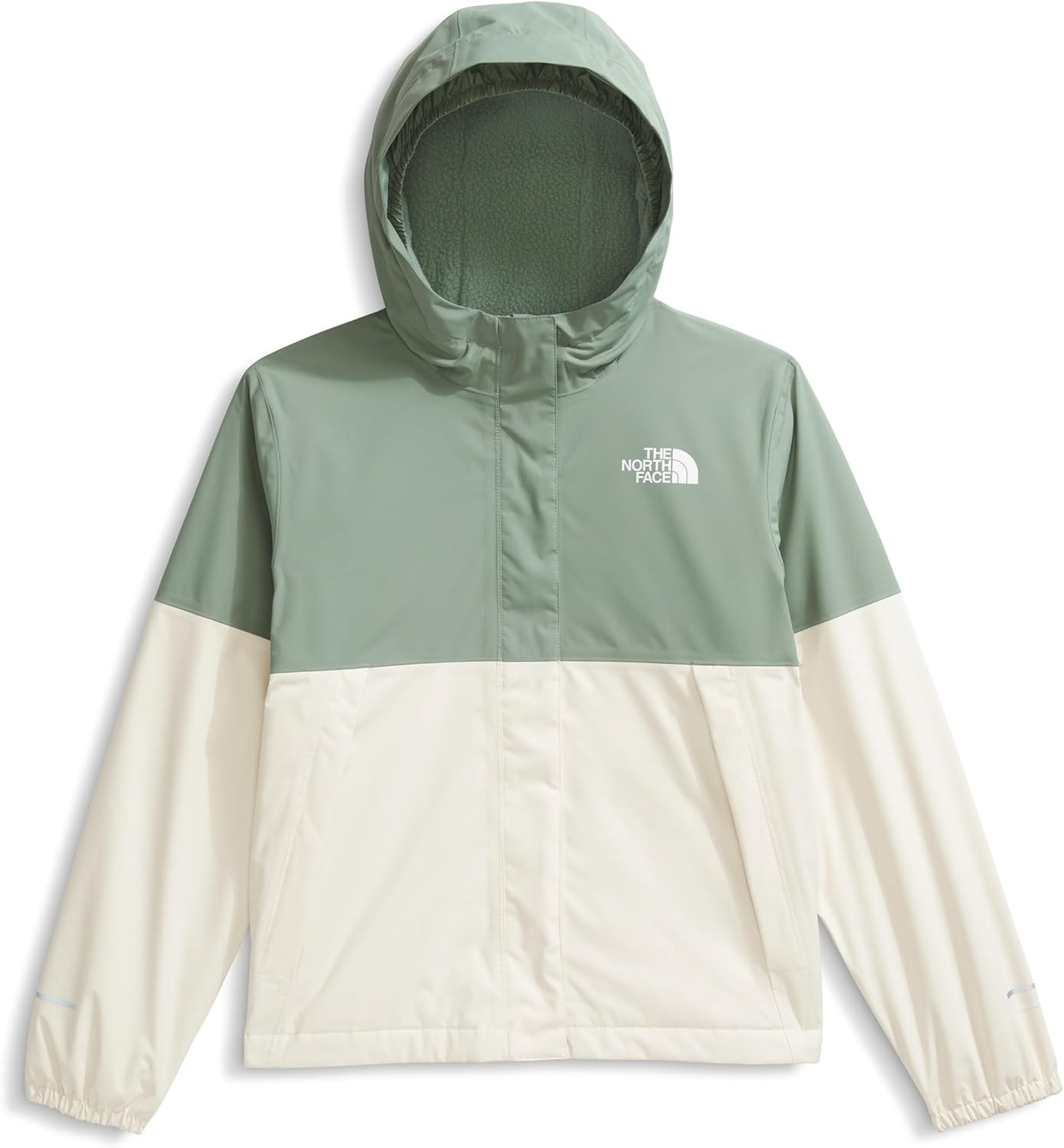 imageThe North Face girls Warm Antora Waterproof Rain JacketSlate MossWhite Dune
