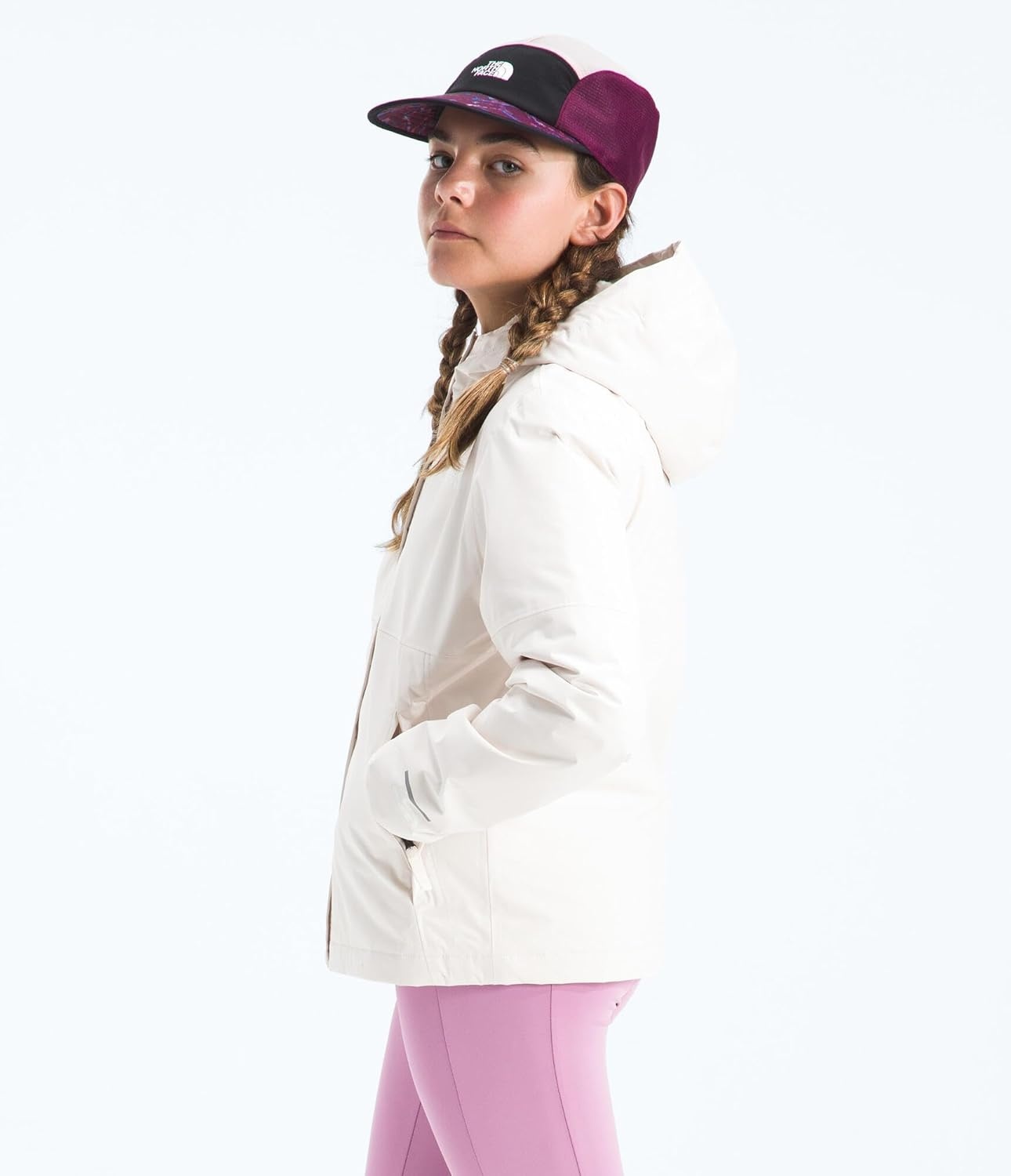 imageThe North Face girls Warm Antora Waterproof Rain JacketWhite Dune