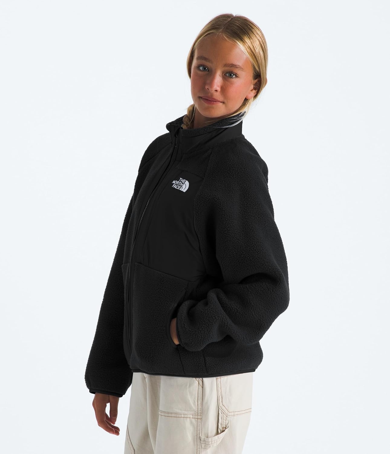 imageThe North Face girls Yumiori Full Zip Jacket Little KidBig KidTnf Black