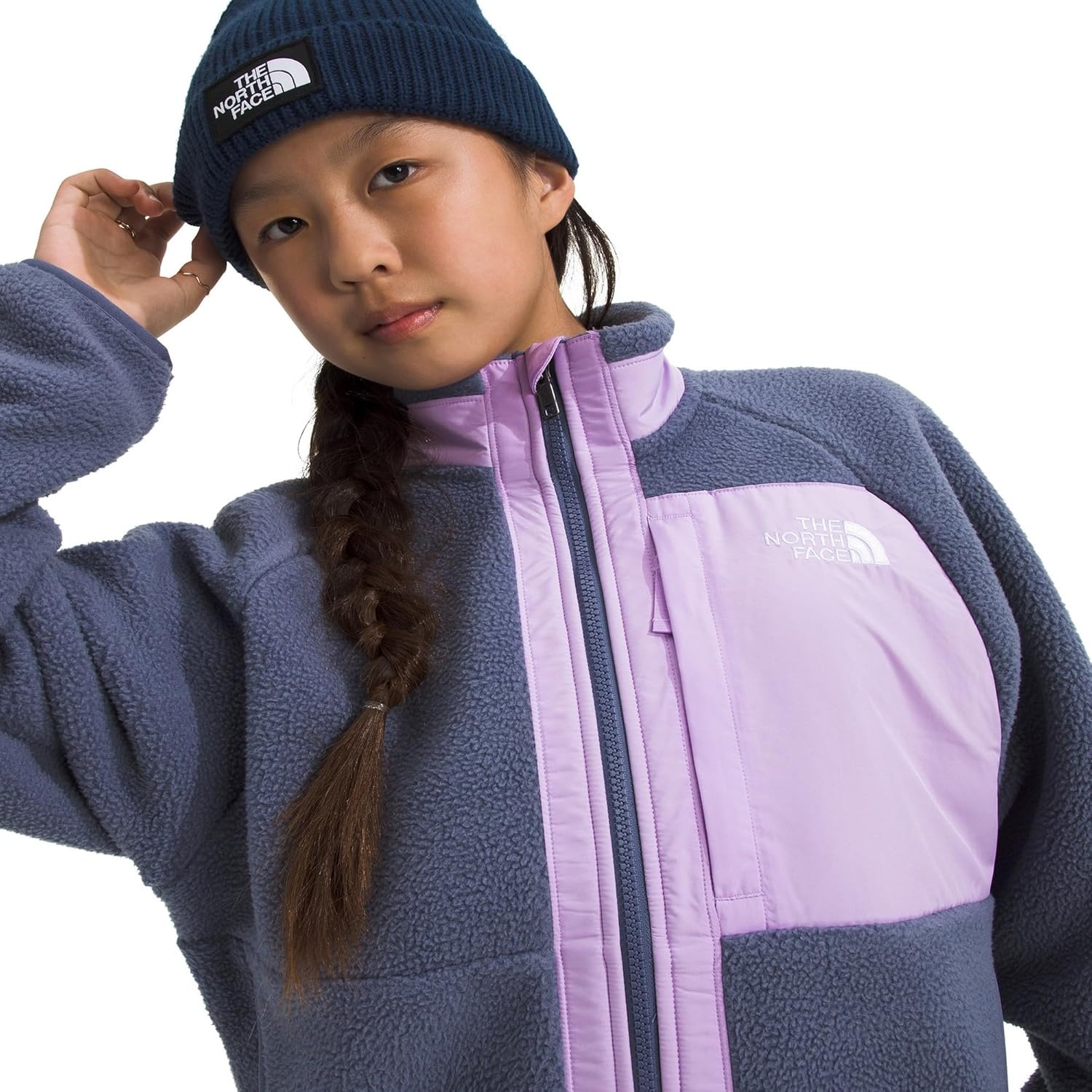 imageThe North Face girls Yumiori Full Zip Jacket Little KidBig KidTwilight GalaxyLite Lilac