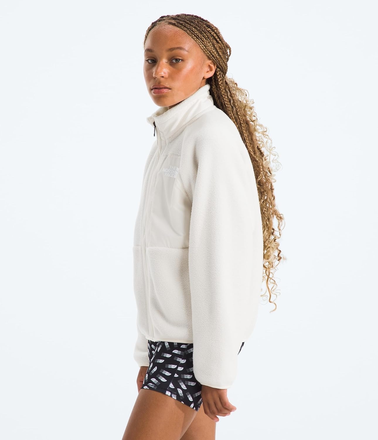 imageThe North Face girls Yumiori Full Zip Jacket Little KidBig KidWhite Dune