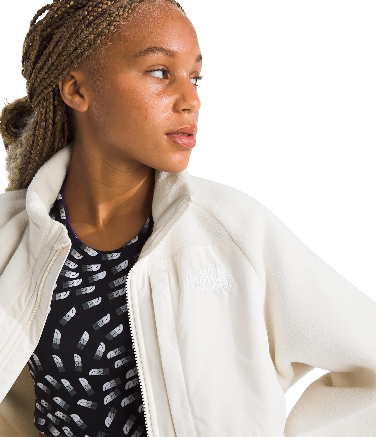 imageThe North Face girls Yumiori Full Zip Jacket Little KidBig KidWhite Dune
