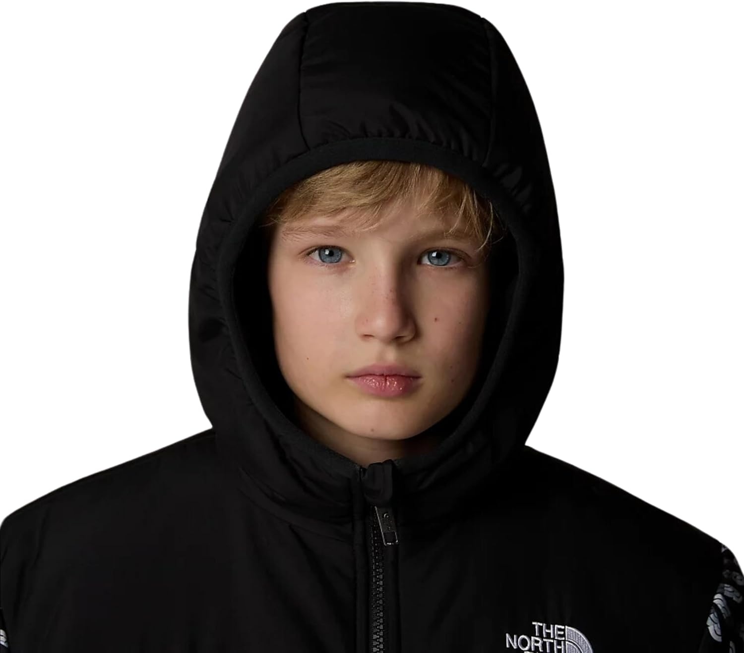 imageThe North Face unisexbaby Reversible Shasta Full Zip Hooded JacketTnf Black Vector Field Print