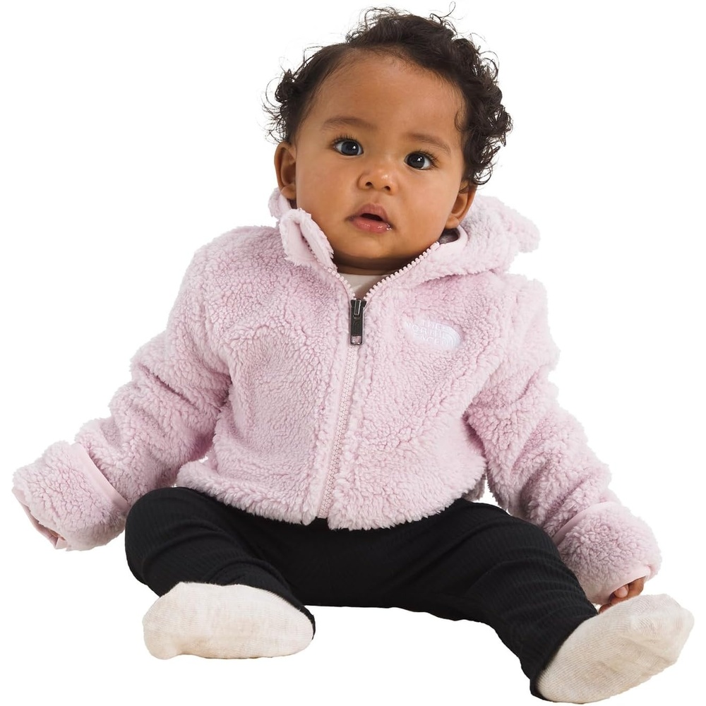 imageTHE NORTH FACE Baby Campshire Full Zip Hoodie Cozy Fleece Winter Jacket for Toddlers With Mittens amp Attached Bear Ear HoodPale Blossom