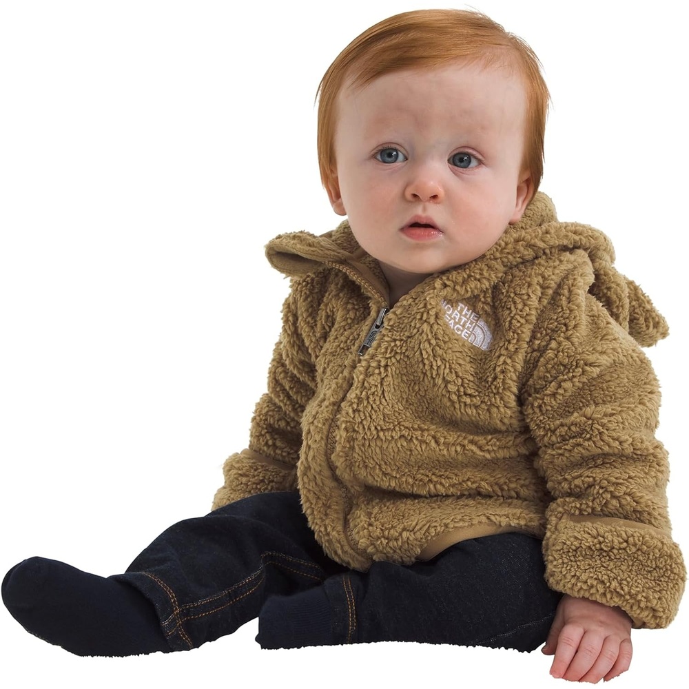 imageTHE NORTH FACE Baby Campshire Full Zip Hoodie Cozy Fleece Winter Jacket for Toddlers With Mittens amp Attached Bear Ear HoodTeddy Brown
