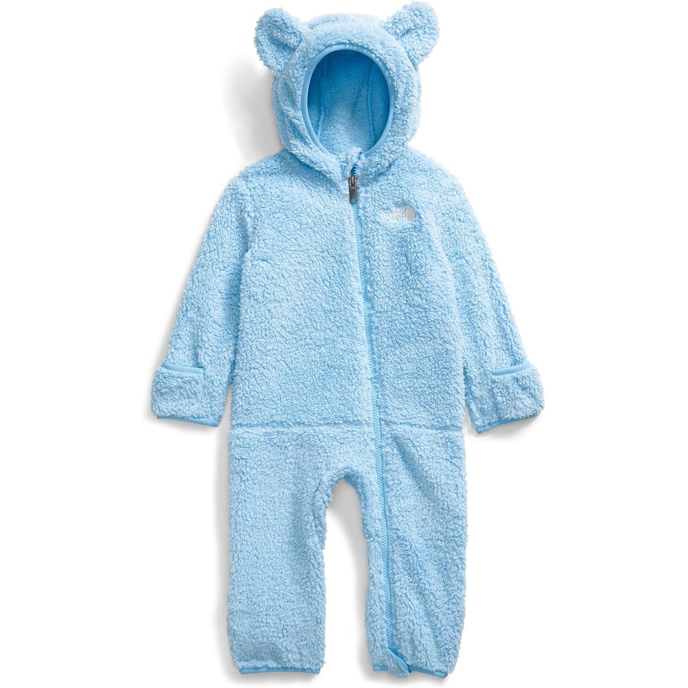 imageTHE NORTH FACE Baby Campshire Onepiece Cozy Fleece Winter Onesie With Mittens Booties amp Attached Bear Ear HoodCornflower