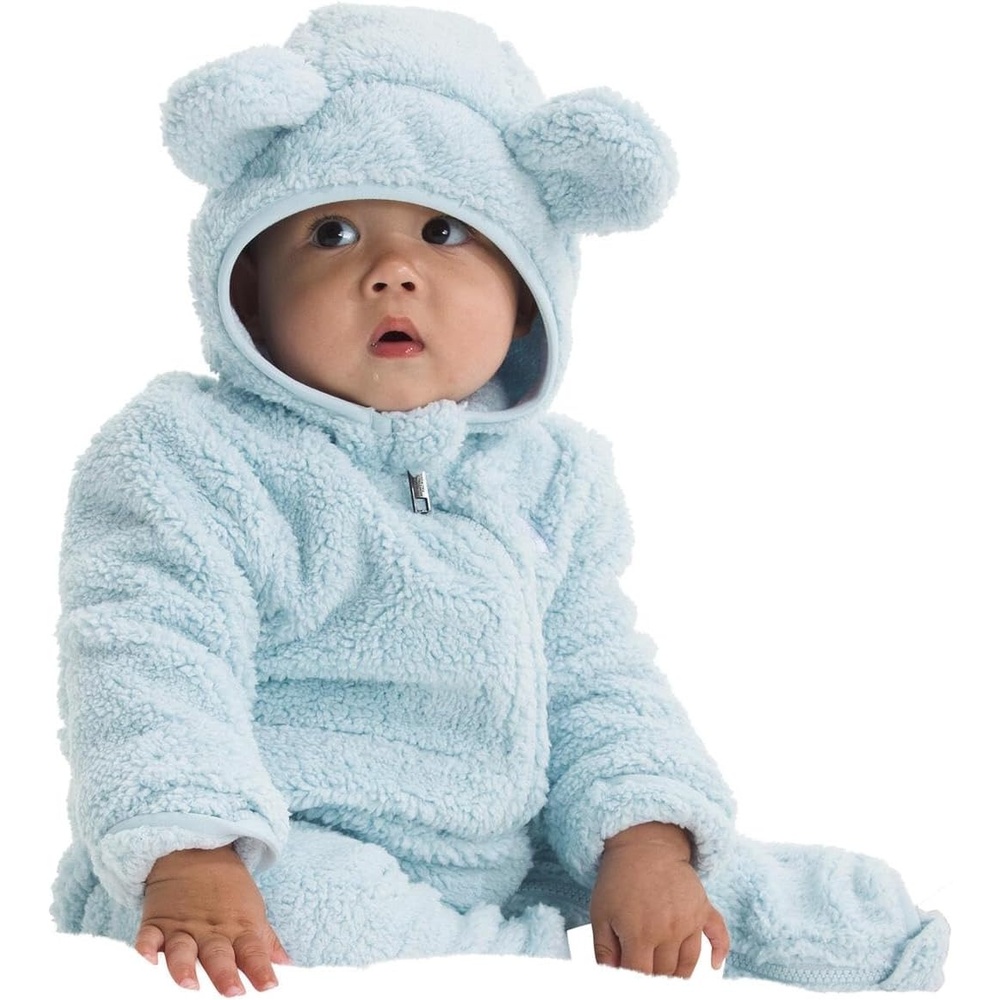 imageTHE NORTH FACE Baby Campshire Onepiece Cozy Fleece Winter Onesie With Mittens Booties amp Attached Bear Ear HoodPolar Haze