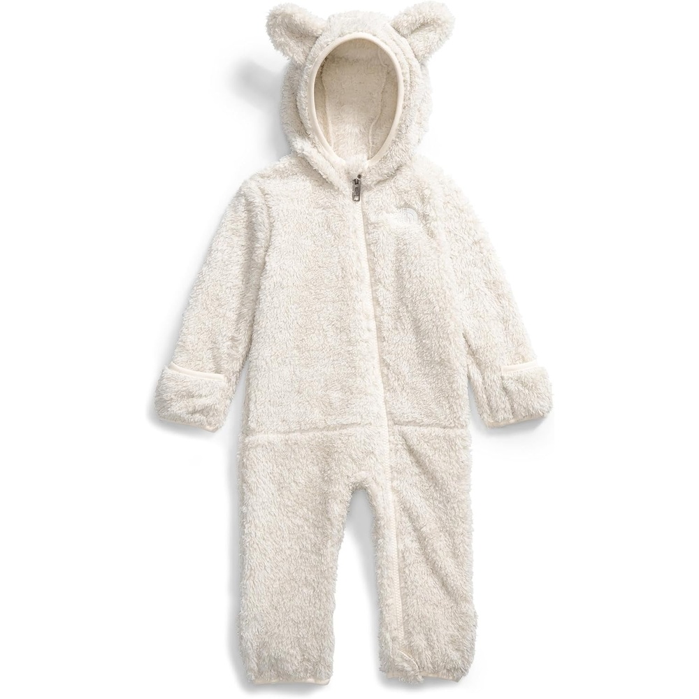 imageTHE NORTH FACE Baby Campshire Onepiece Cozy Fleece Winter Onesie With Mittens Booties amp Attached Bear Ear HoodWhite DuneSparkle