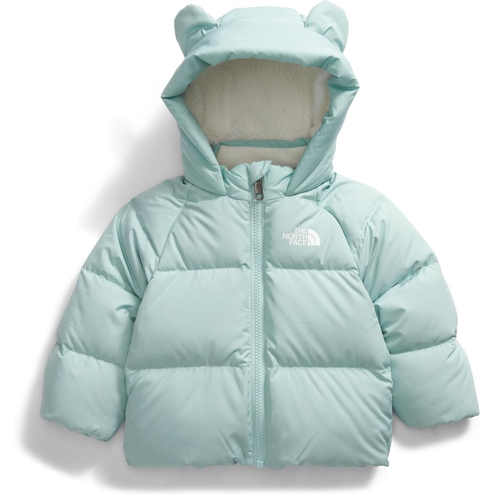 imageTHE NORTH FACE Baby North Down FleeceLined Jacket Water Repellent Waterfowl Down Insulation Attached Hood With EarsMuted Pine