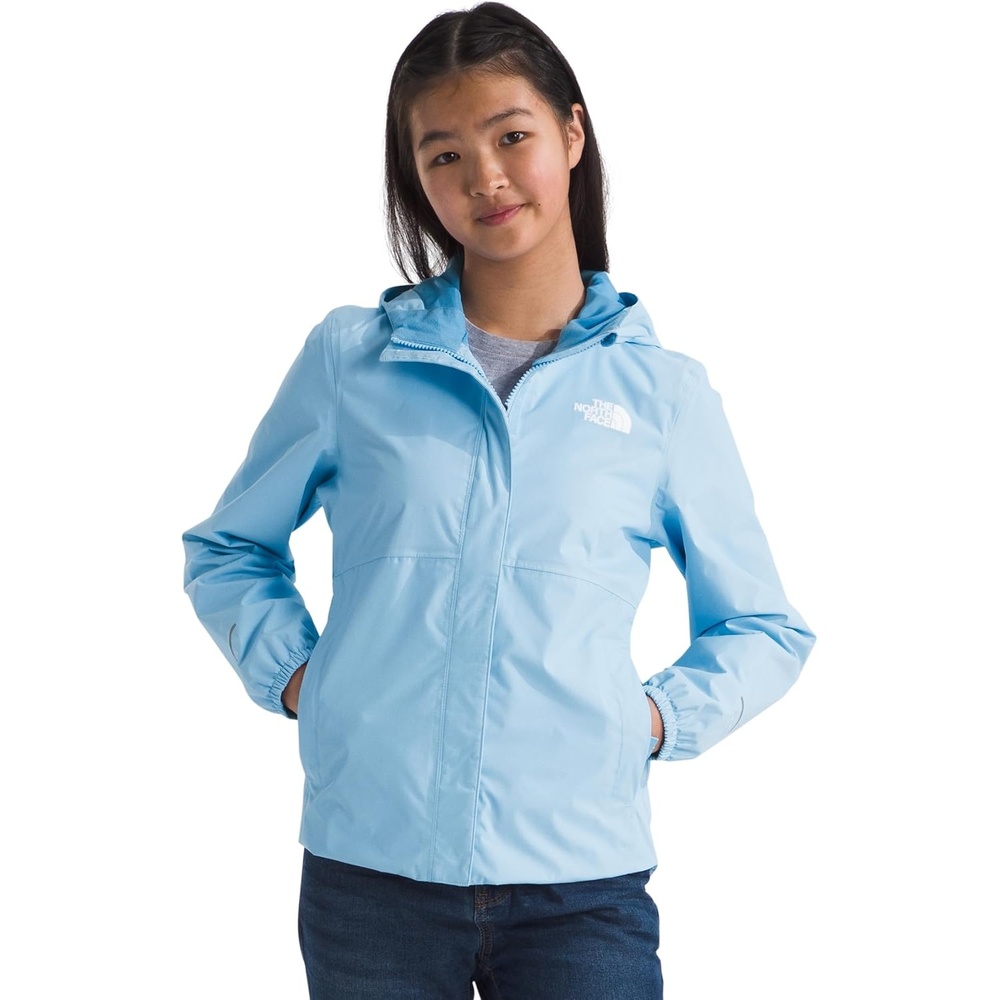 image:imageTHE NORTH FACE Girls Antora Rain Jacket  Waterproof Breathable 3piece Hood Secure Zip Hand PocketCornflower