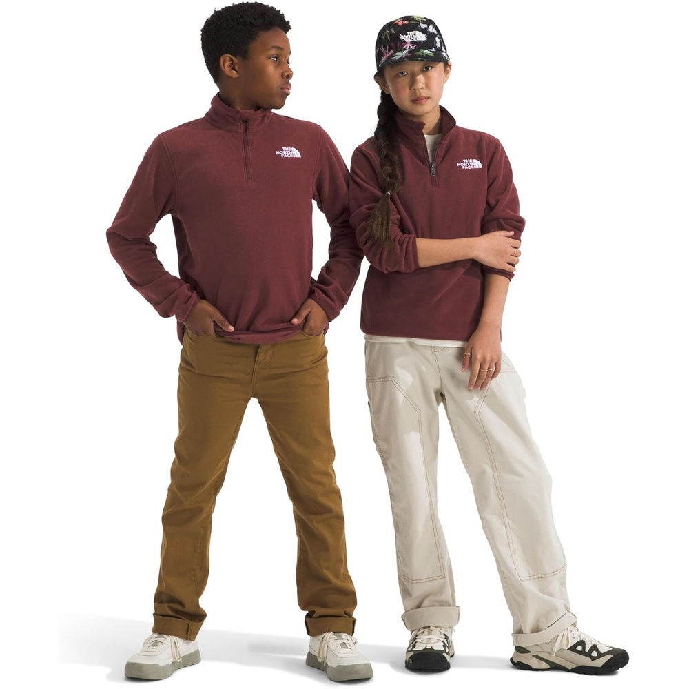 image:imageTHE NORTH FACE Kids Glacier 14 Zip Pullover  Recycled Fleece Jacket for Boys amp Girls Stylish Stand CollarSumac