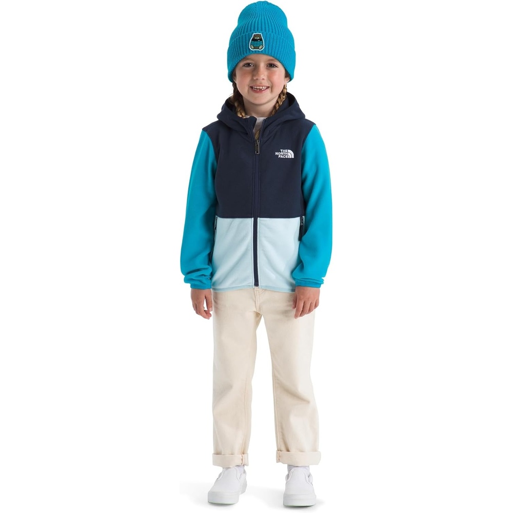 imageTHE NORTH FACE Kids Glacier Lightweight Full Zip Hooded Jacket Fleece Top With 3 Piece Hood Securezip Hand PocketsSummit NavyMeridian BluePolar Haze