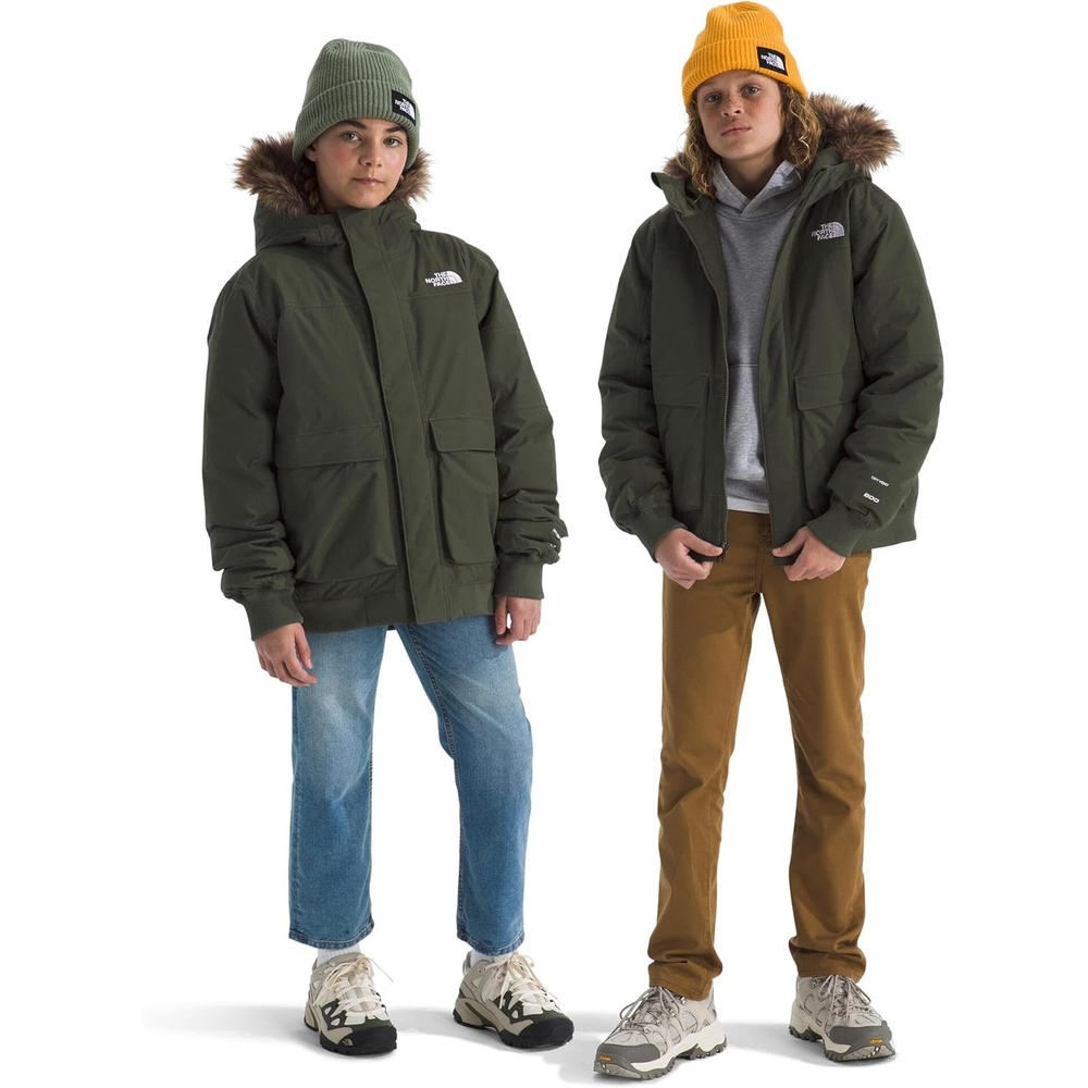imageTHE NORTH FACE Kids McMurdo Hooded Jacket  Waterproof Waterfowl Down Insulation Relaxed FitNew Taupe Green