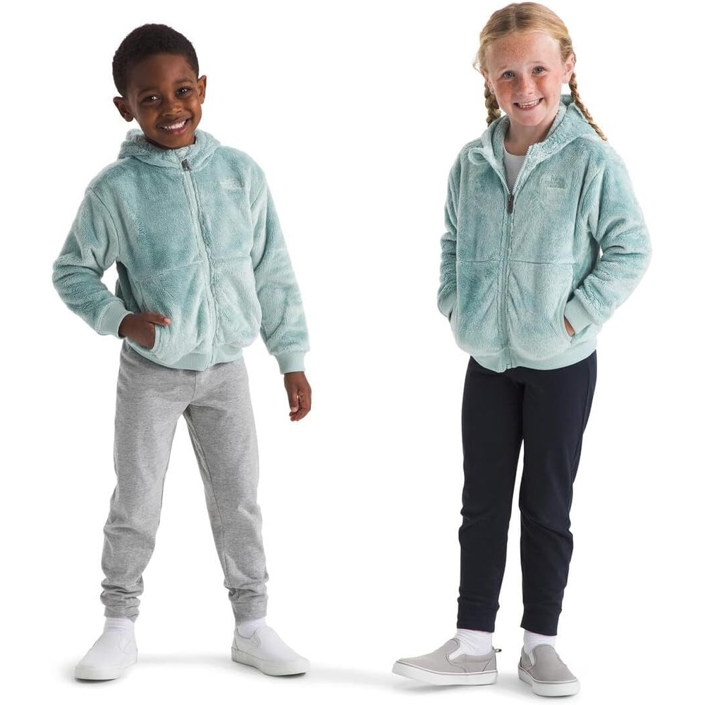 imageTHE NORTH FACE Kids Osito Full Zip Fleece Hoodie  Recycled Polyester Fleece Jacket With Ribbed Cuffs amp HemMuted Pine
