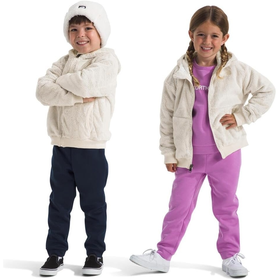 imageTHE NORTH FACE Kids Osito Full Zip Fleece Hoodie  Recycled Polyester Fleece Jacket With Ribbed Cuffs amp HemWhite Dune