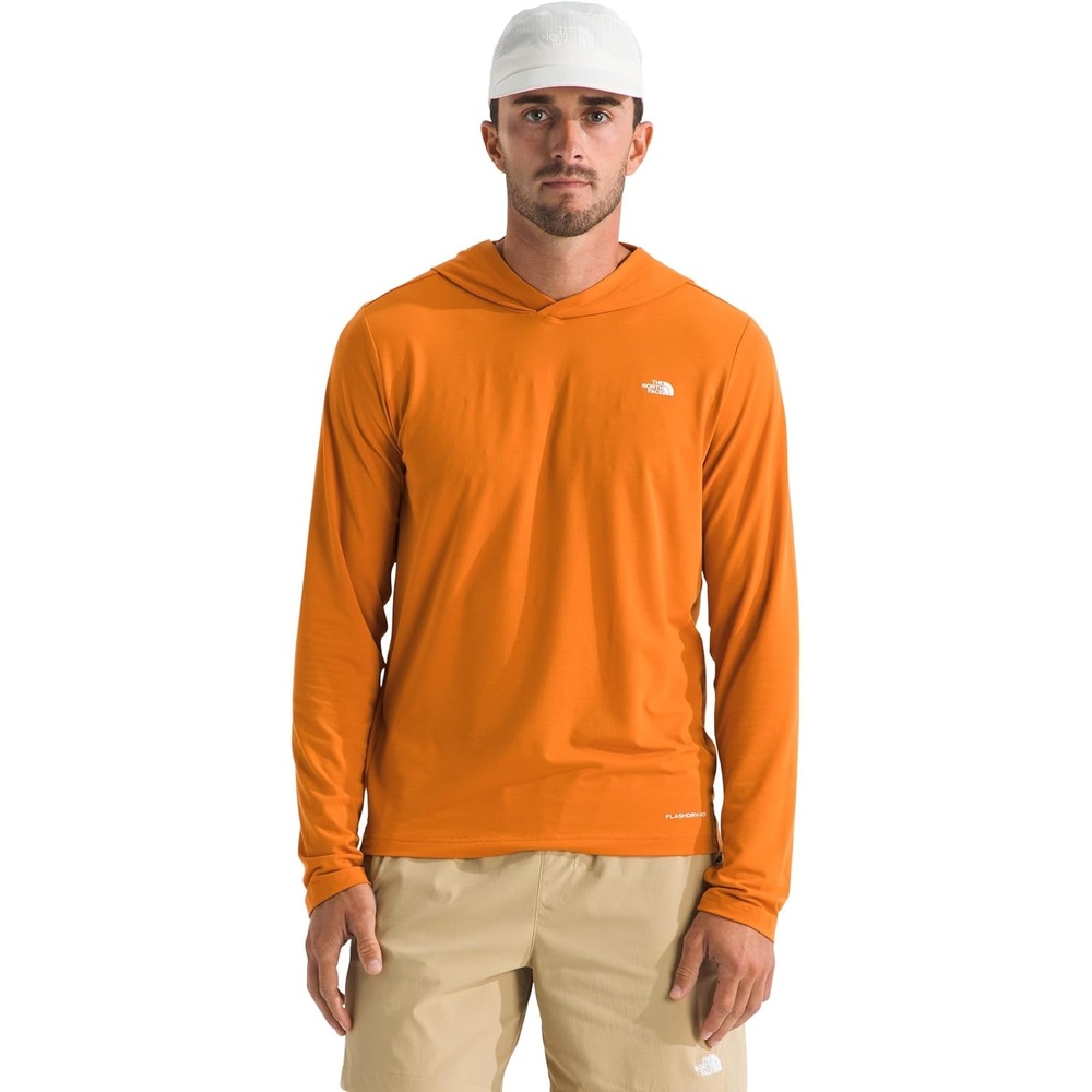 image:imageTHE NORTH FACE Mens Adventure Sun Hoodie Light amp Breathable With Upf 40 Sun Protection amp 3piece HoodDust Orange