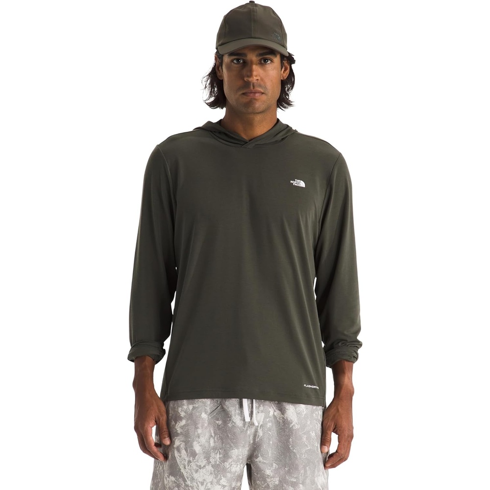 image:imageTHE NORTH FACE Mens Adventure Sun Hoodie Light amp Breathable With Upf 40 Sun Protection amp 3piece HoodNew Taupe Green