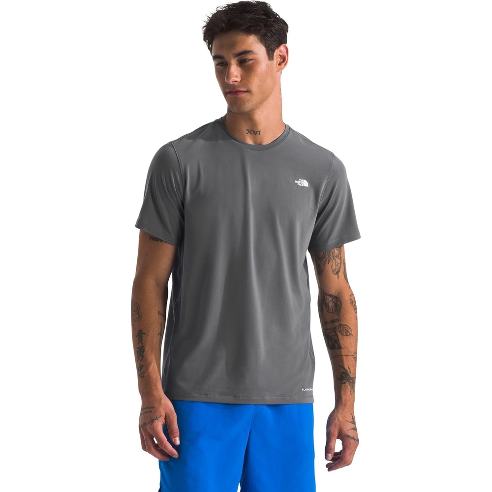 image:imageTHE NORTH FACE Mens Adventure Tee Lightweight amp Stretchy Shirt With Setin Sleeves amp Heat Transfer LogoSmoked Pearl