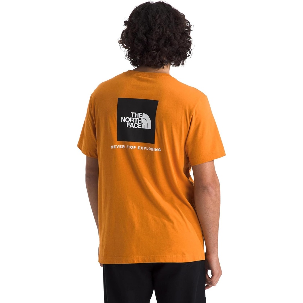 image:imageTHE NORTH FACE Mens Core Box NSE Short Sleeve Tee Branded Tshirt With a Ribbed CollarDust Orange