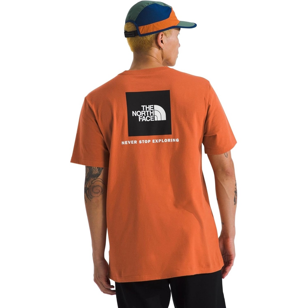 image:imageTHE NORTH FACE Mens Core Box NSE Short Sleeve Tee Branded Tshirt With a Ribbed CollarIron Bronze