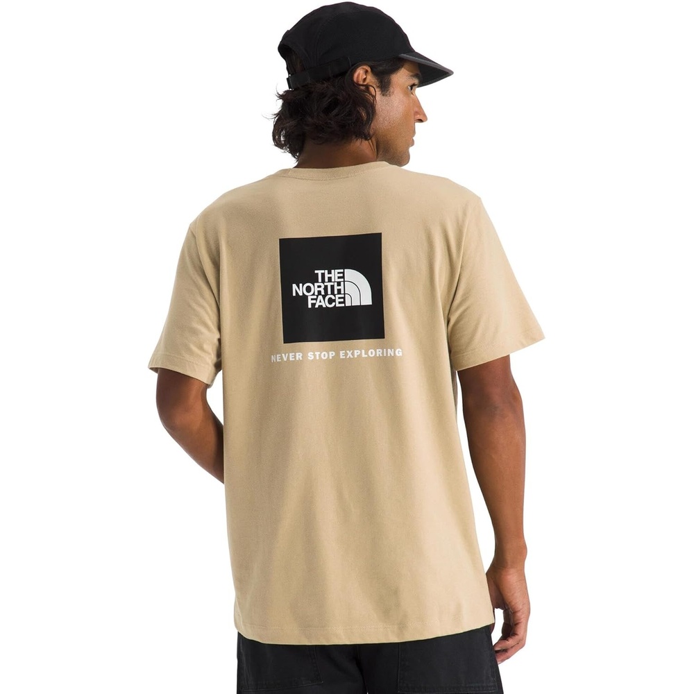 image:imageTHE NORTH FACE Mens Core Box NSE Short Sleeve Tee Branded Tshirt With a Ribbed CollarKhaki Stone