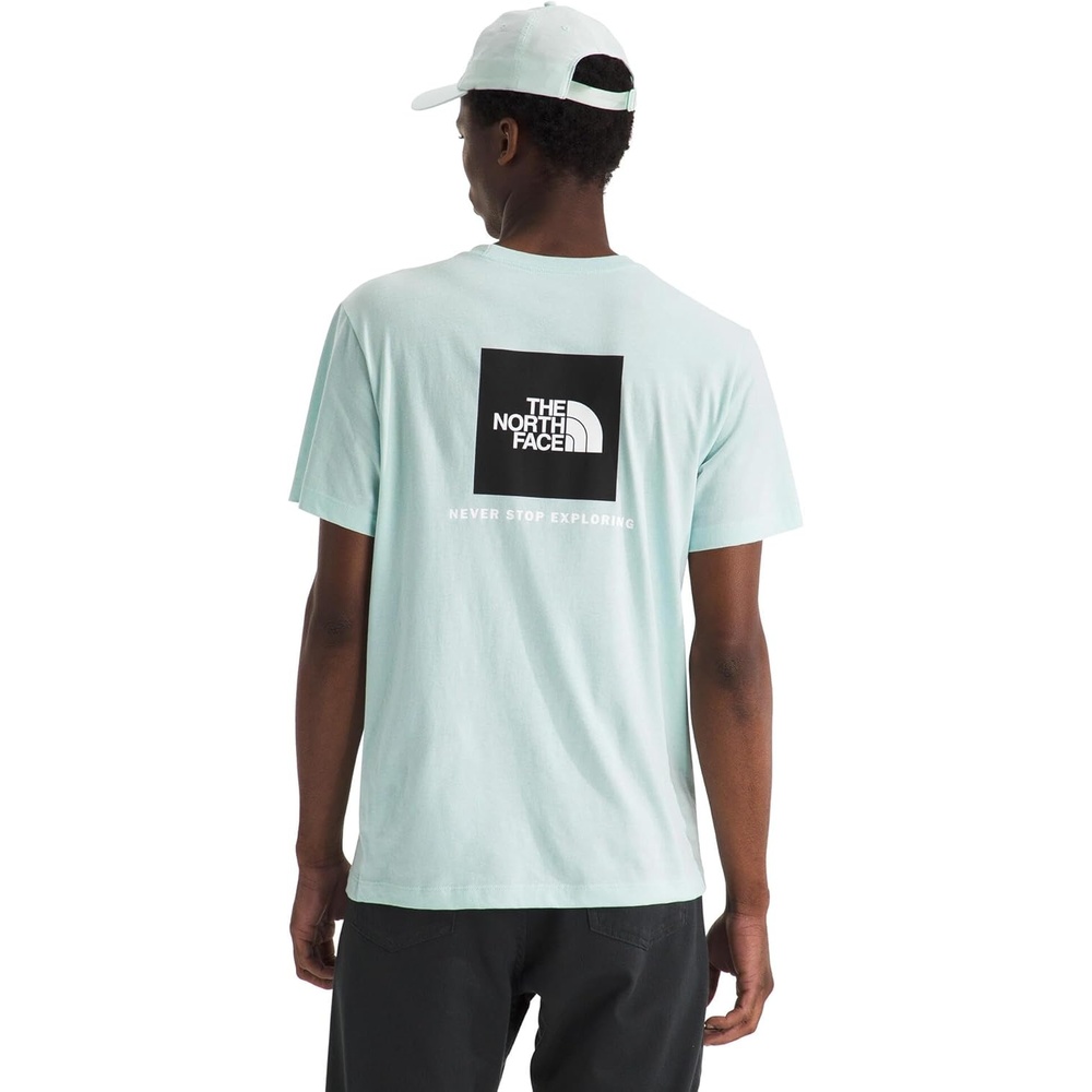 image:imageTHE NORTH FACE Mens Core Box NSE Short Sleeve Tee Branded Tshirt With a Ribbed CollarOpal Frost