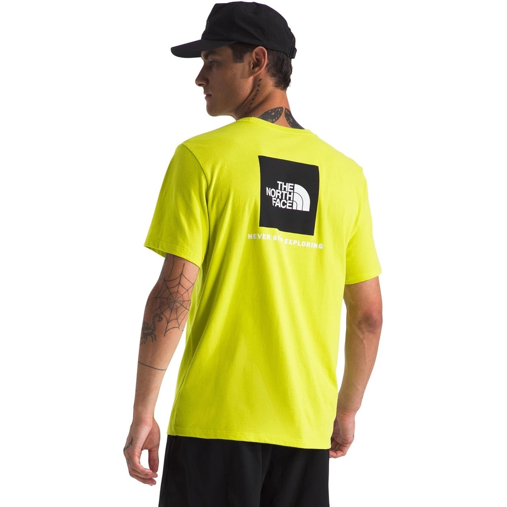image:imageTHE NORTH FACE Mens Core Box NSE Short Sleeve Tee Branded Tshirt With a Ribbed CollarSulphur Spring Green
