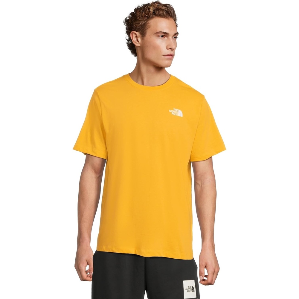image:imageTHE NORTH FACE Mens Core Box NSE Short Sleeve Tee Branded Tshirt With a Ribbed CollarSummit Gold