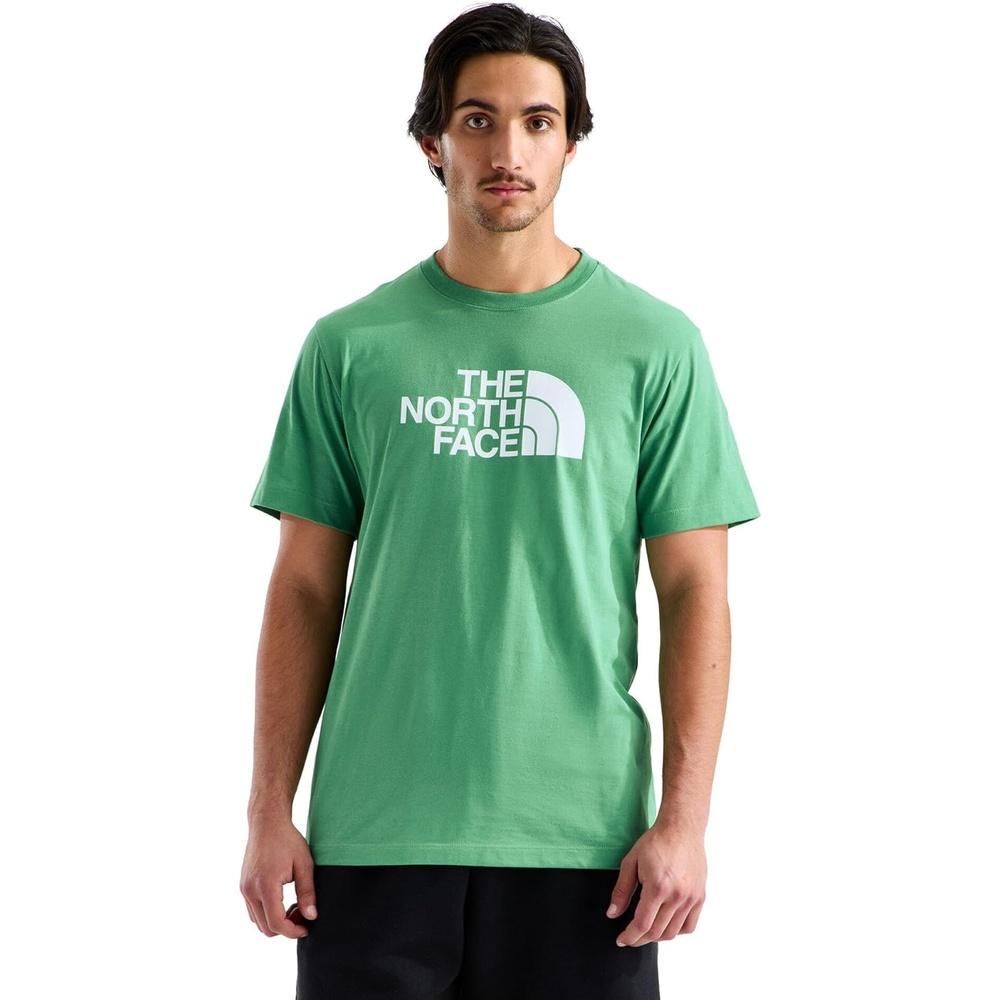 image:imageTHE NORTH FACE Mens Core Half Dome Shortsleeve Tee Regular Fit Cotton Shirt With Graphic Design amp Ribbed CollarDimmed Algae