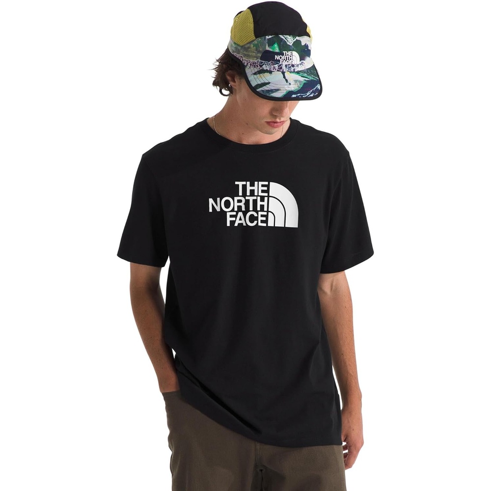 image:imageTHE NORTH FACE Mens Core Half Dome Shortsleeve Tee Regular Fit Cotton Shirt With Graphic Design amp Ribbed CollarTnf BlackTnf White