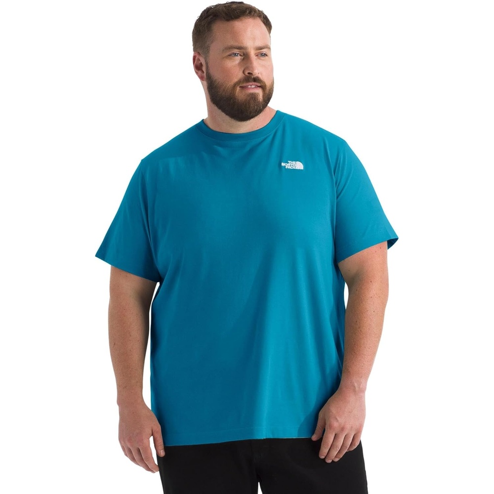 image:imageTHE NORTH FACE Mens Evolution Simple Dome Shortsleeve Tee Standard amp Big Size Cotton Shirt With the Classic LogoDusk Blue