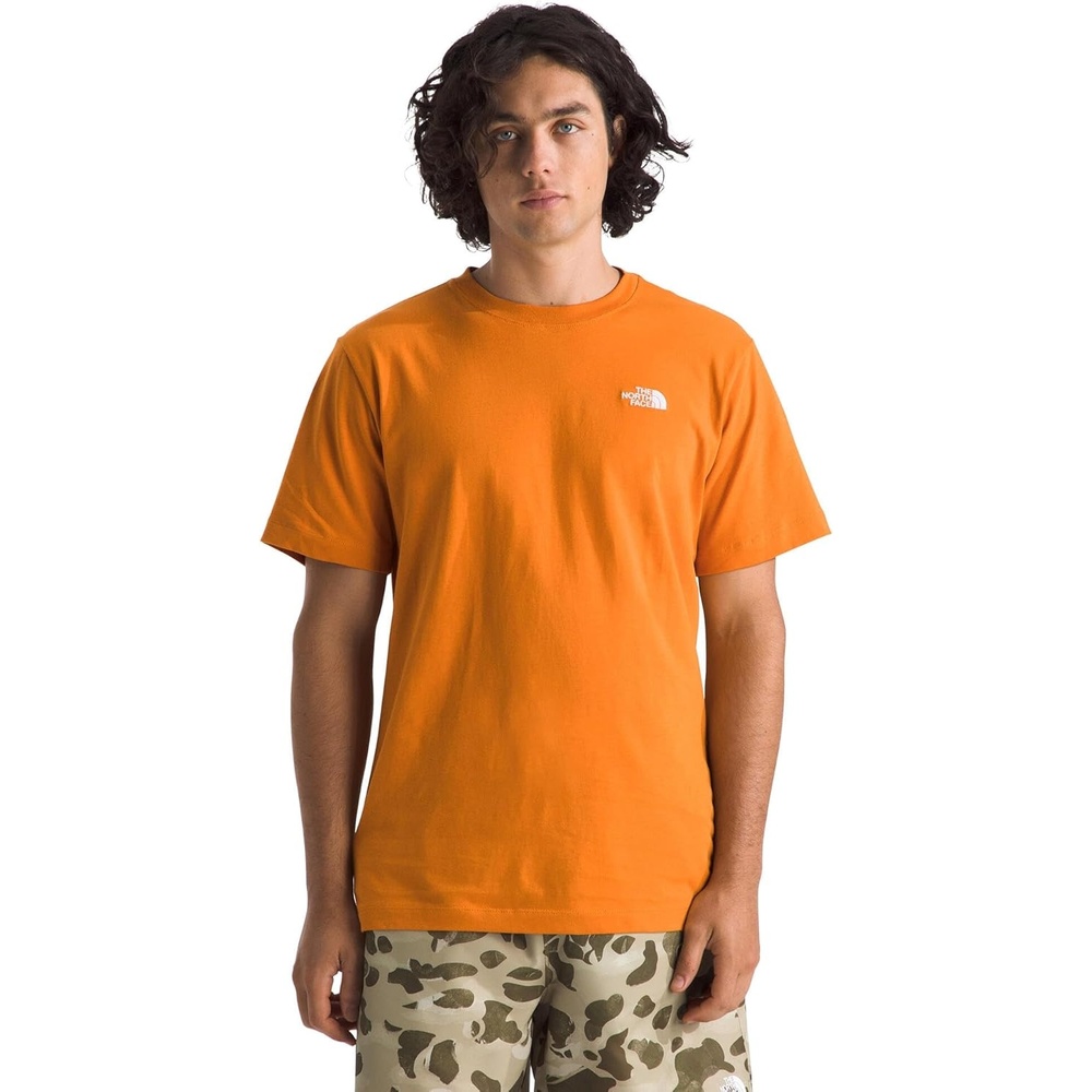 image:imageTHE NORTH FACE Mens Evolution Simple Dome Shortsleeve Tee Standard amp Big Size Cotton Shirt With the Classic LogoDust Orange
