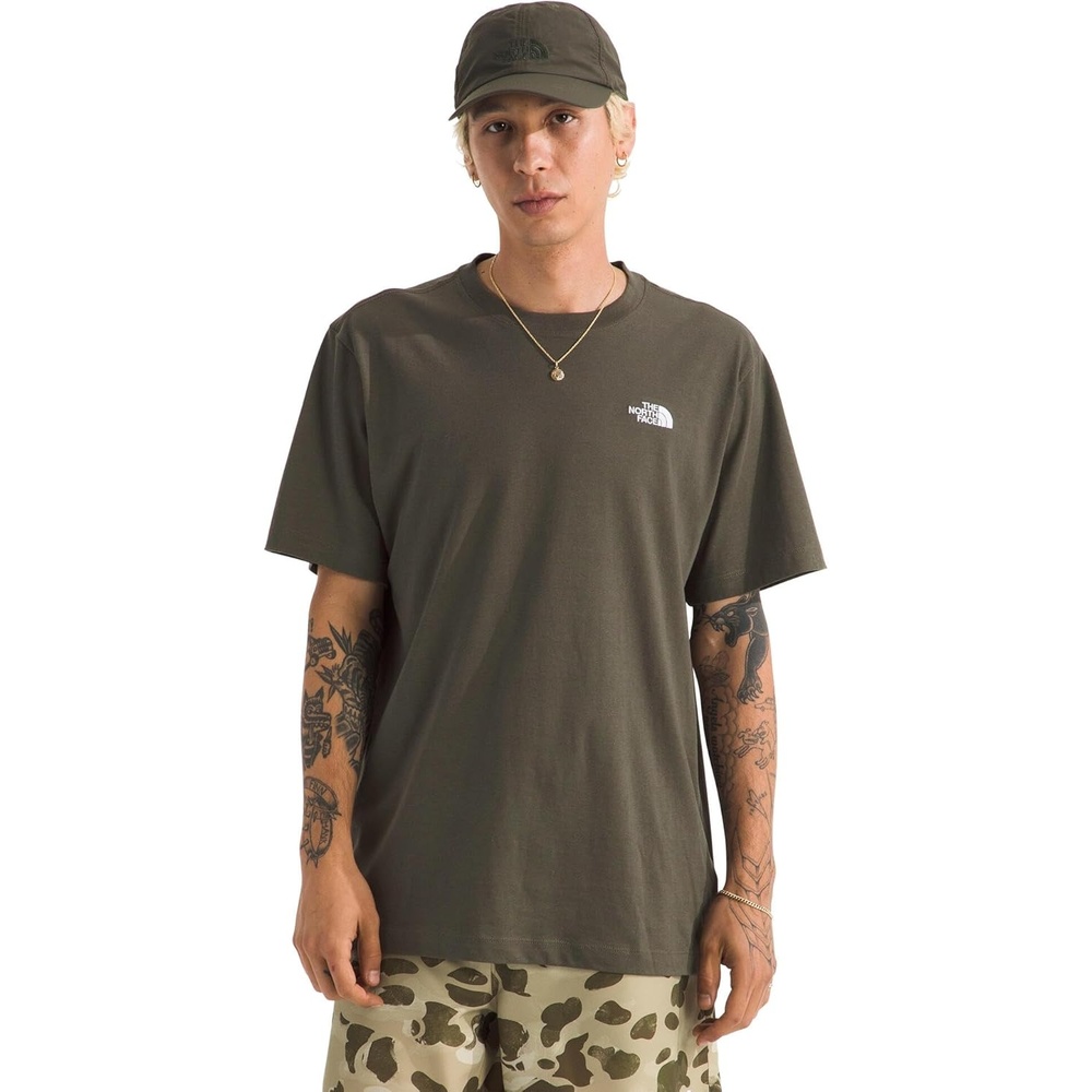 image:imageTHE NORTH FACE Mens Evolution Simple Dome Shortsleeve Tee Standard amp Big Size Cotton Shirt With the Classic LogoNew Taupe Green
