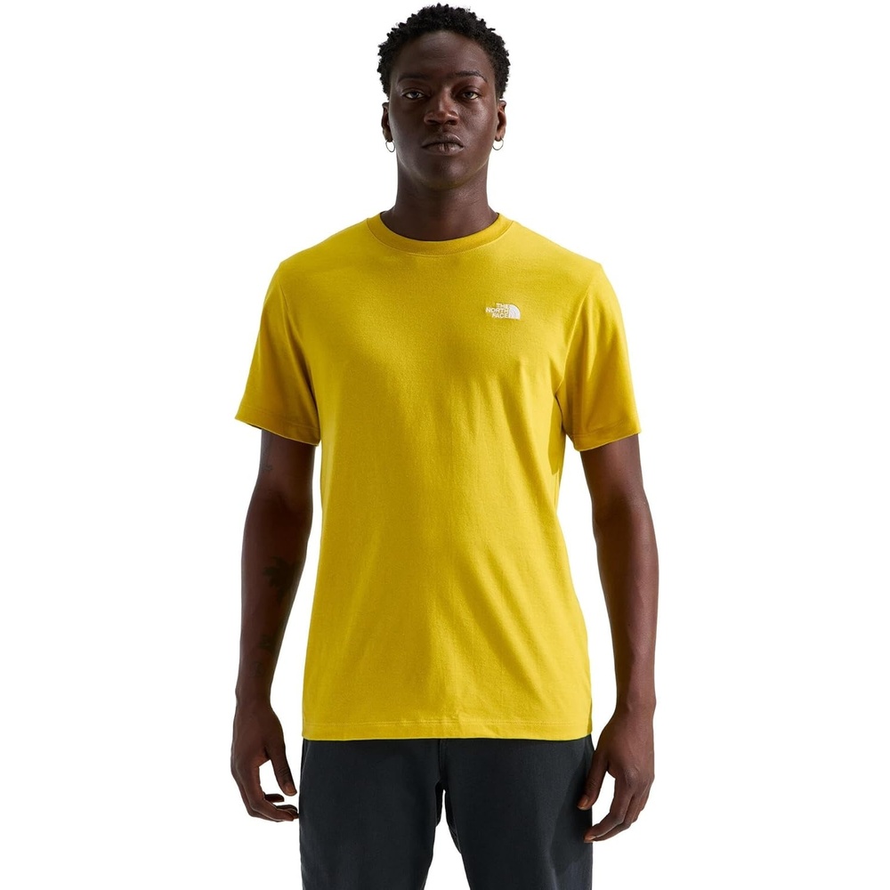 image:imageTHE NORTH FACE Mens Evolution Simple Dome Shortsleeve Tee Standard amp Big Size  Cotton Shirt With the Classic LogoPigment Yellow