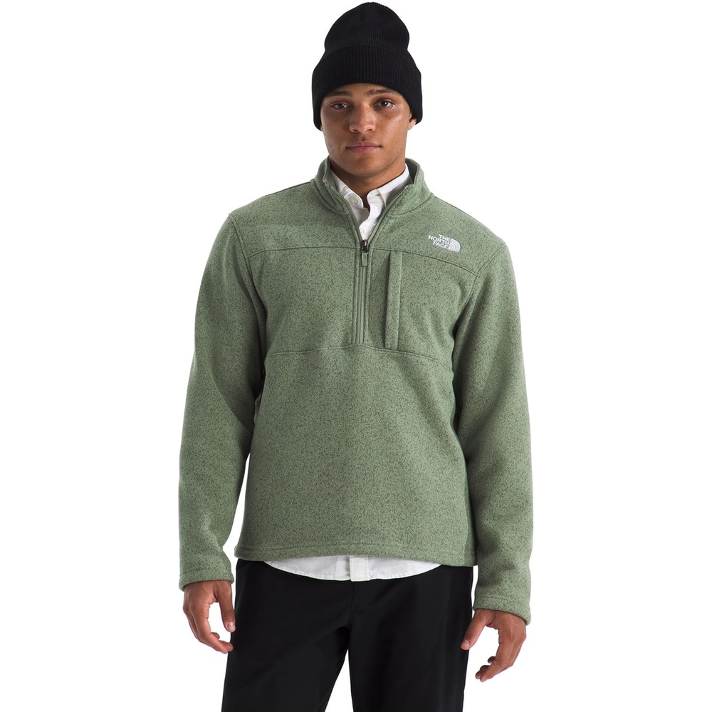 image:imageTHE NORTH FACE Mens Gordon Lyons Quarter Zip Jacket  Cold Weather Top With Chest PocketBark Mist Heather