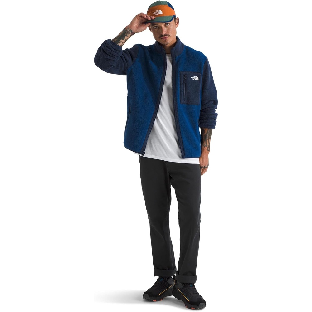 image:imageTHE NORTH FACE Mens Yumiori Full Zip Jacket Lightweight Fleece Coat With Embroidered Logo Zip PocketsEstate BlueSummit NavySummit Navy