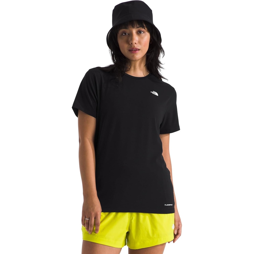 image:imageTHE NORTH FACE Womens Adventure Tee Shortsleeve Crewneck With Moisture Wicking Fabric Setin SleevesTnf Black