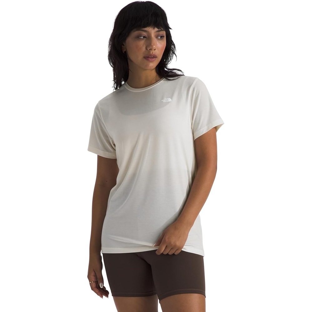 image:imageTHE NORTH FACE Womens Adventure Tee Shortsleeve Crewneck With Moisture Wicking Fabric Setin SleevesWhite Dune
