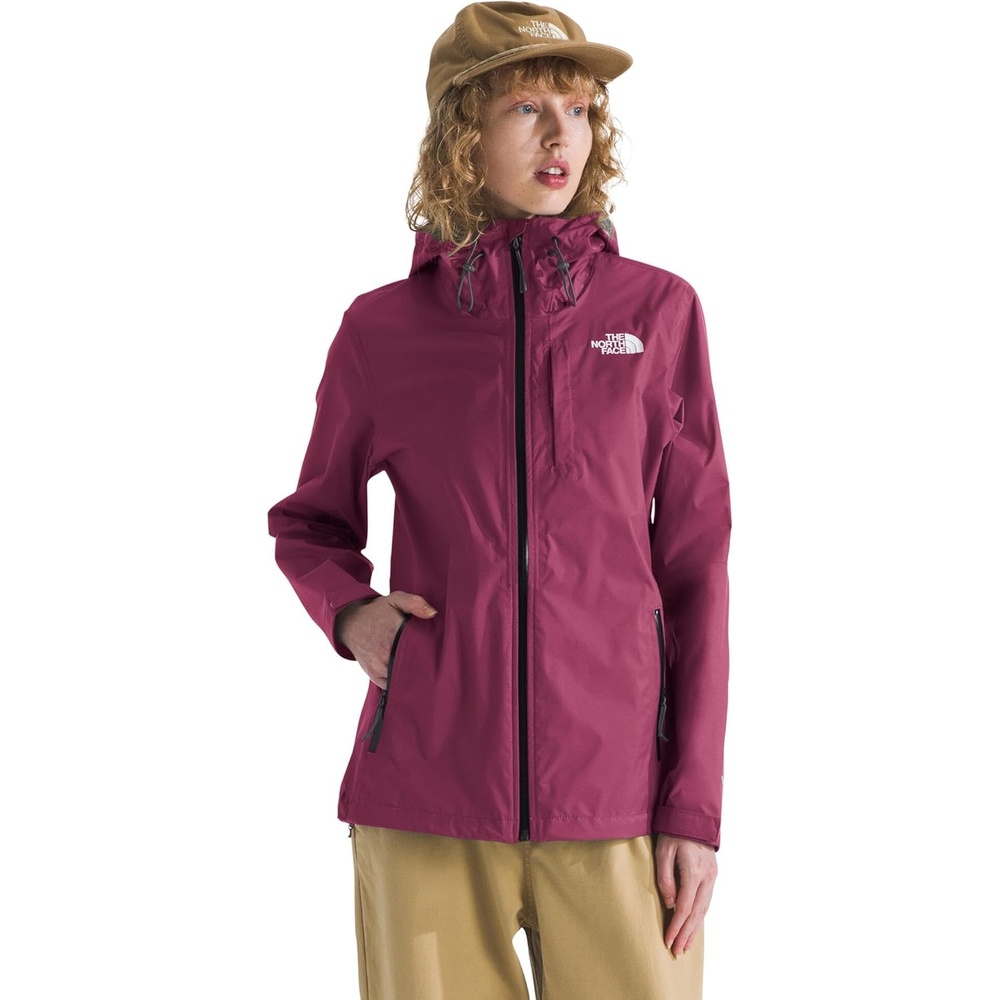 image:imageTHE NORTH FACE Womens Alta Vista Rain Jacket 3 Piece Hood With Adjustable Cinchcord Waterproof BreathableCyber Berry