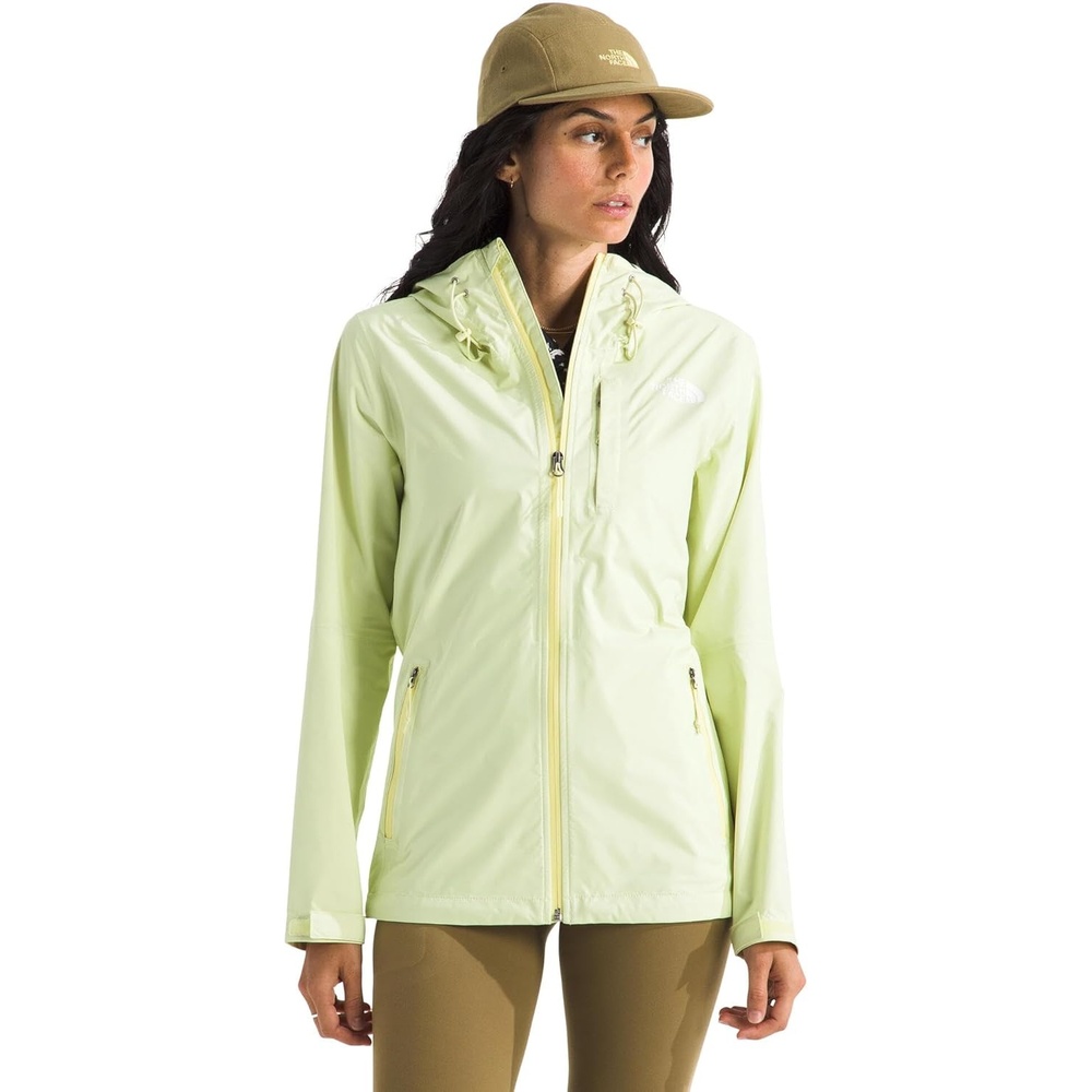 image:imageTHE NORTH FACE Womens Alta Vista Rain Jacket  3 Piece Hood With Adjustable Cinchcord Waterproof BreathableLemon Mist