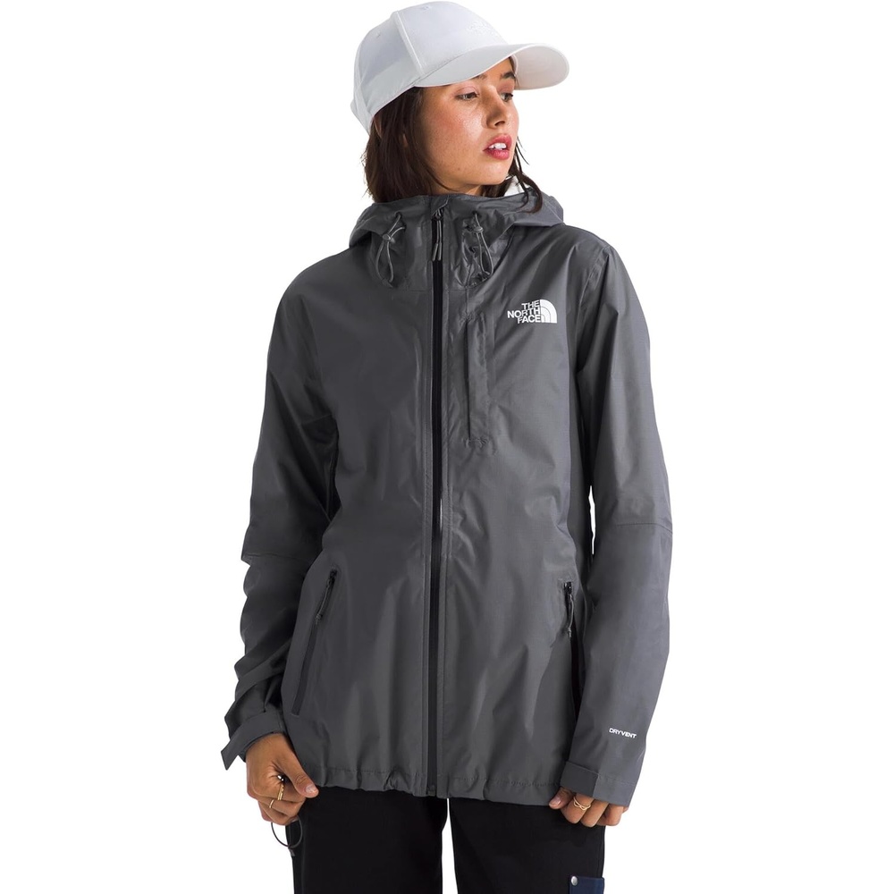 image:imageTHE NORTH FACE Womens Alta Vista Rain Jacket 3 Piece Hood With Adjustable Cinchcord Waterproof BreathableSmoked Pearl