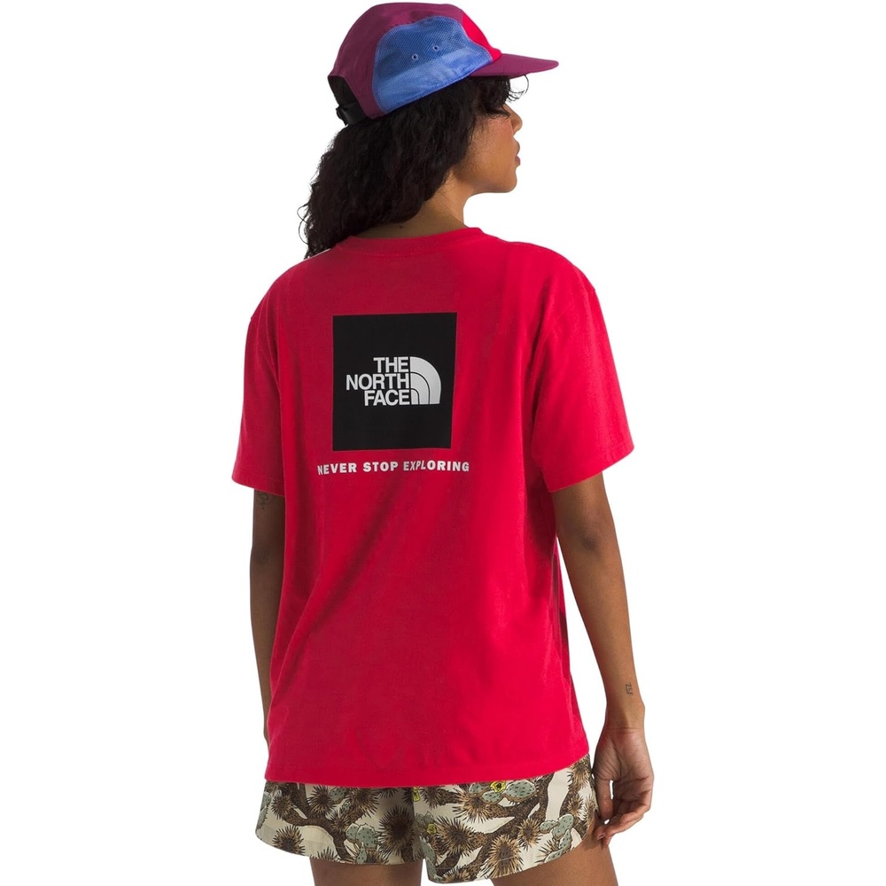 image:imageTHE NORTH FACE Womens Evolution Box NSE Shortsleeve Tee Regular Fit Cotton Tshirt With Logo GraphicsHibiscus