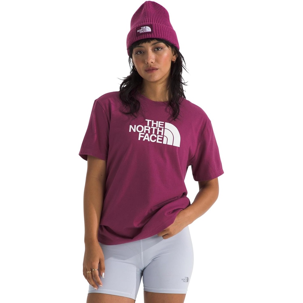 image:imageTHE NORTH FACE Womens Evolution Short Sleeve Half Dome Tee Everyday Cotton Shirt With a Logo GraphicCyber BerryTnf White