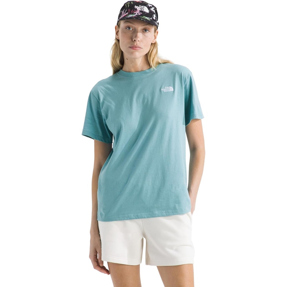 image:imageTHE NORTH FACE Womens Evolution Simple Dome Relaxed Shortsleeve Tee Cotton Tshirt With Classic Embroidered LogoBlue Eclipse
