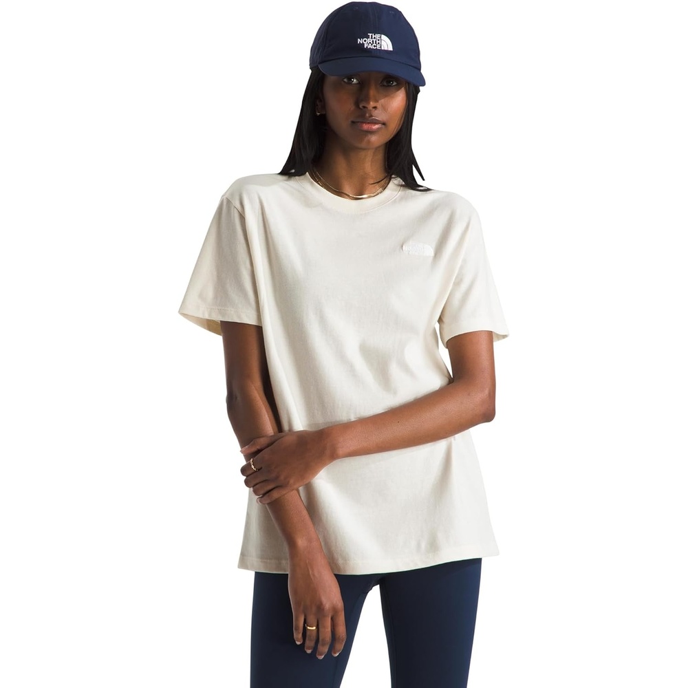 image:imageTHE NORTH FACE Womens Evolution Simple Dome Relaxed Shortsleeve Tee Cotton Tshirt With Classic Embroidered LogoWhite Dune