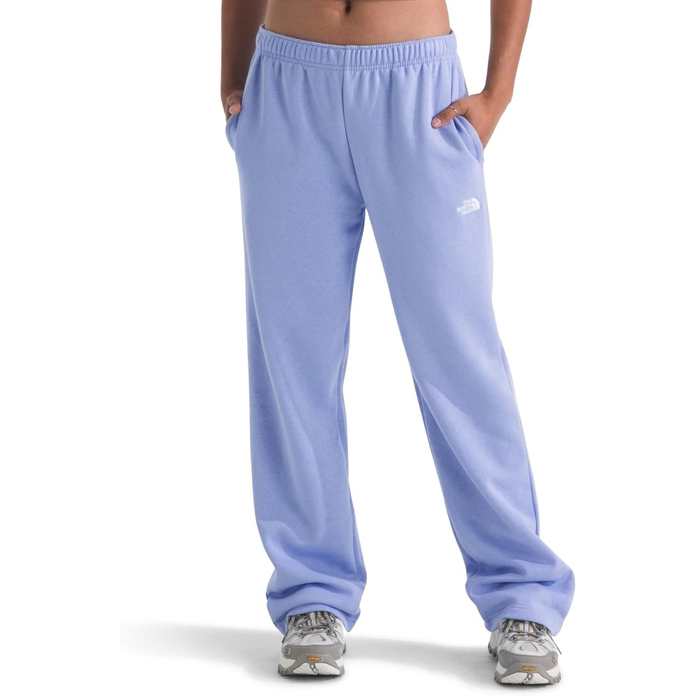 image:imageTHE NORTH FACE Womens Evolution Simple Dome Straight Leg Pant Elastic Waistband With Drawcord Pockets EmbroideredPeriwinkle Glow