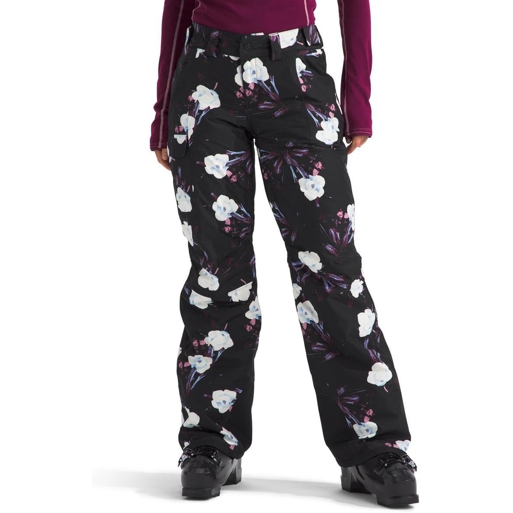 image:imageTHE NORTH FACE Womens Freedom Insulated Pant Standard amp Plus Size Waterproof for Snow Sports Gaiters Adjustable WaistTnf Black Winter Flowers Print